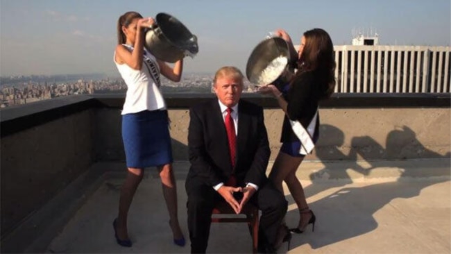 Although the 2014 Ice Bucket Challenge supported a great cause, raising over $220 million globally for ALS research, and was generally considered safe for most participants, it also helped popularise the viral ‘challenge’ format on social media, combining nomination-based participation (tagging your friends to partake) and celebrity appeal. Donald Trump pictured on top of the Trump tower: YouTube