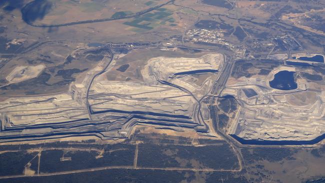 A file picture of Yancoal’s Mount Thorley Warkworth coal operations in NSW’s Hunter Valley region. Picture: Getty Images