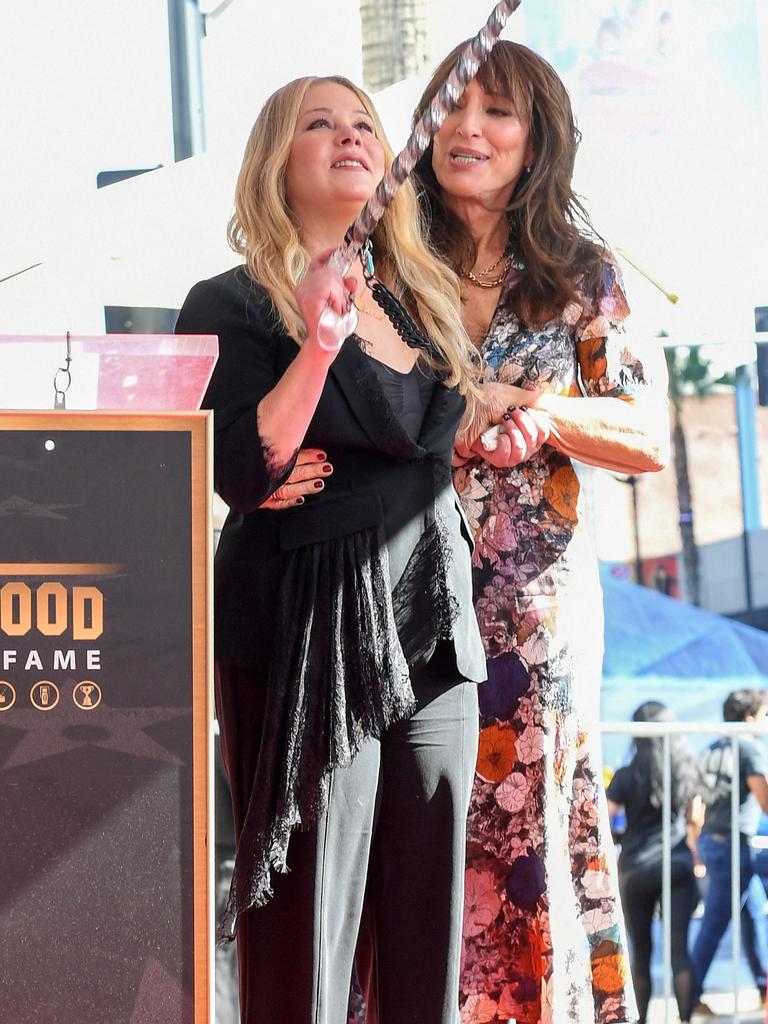 She was joined by friend and former co-star Katey Sagal. Picture: Valerie Macon/AFP