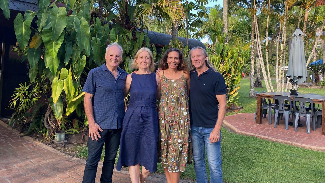 John and Genevieve Martin with new owners Anna Honders and Wayne Moore at Ferns Hideaway Resort in Byfield. Picture: Contributed