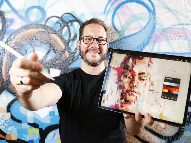 CEO and co-founder of Savage Interactive James Cuda is about to launch their latest update to their Apple award winning iPad app for artists called Procreate 5. Picture: Zak Simmonds