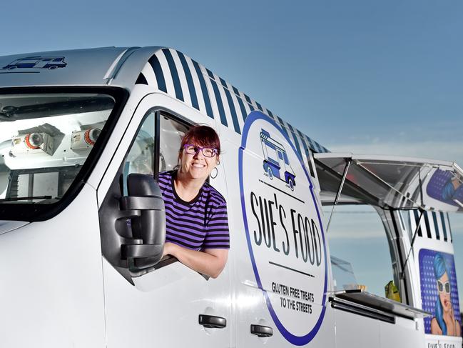 Sue Williamsz has Australia’s first accredited gluten free food truck. Picture: Troy Snook