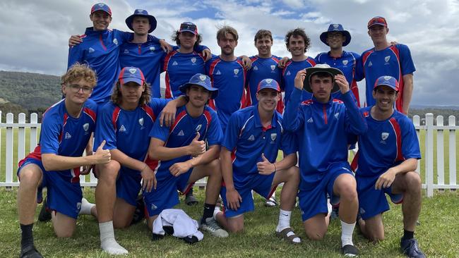 The victorious Newcastle team after taking out the 2023 Country Colts cricket tournament on the South Coast. Photo: Kevin Merrigan