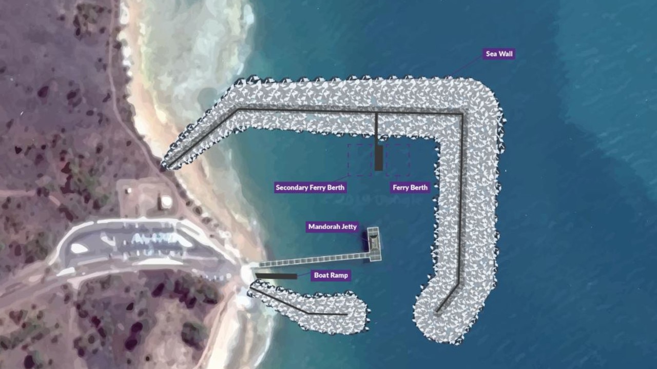 An artist impression of the new Mandorah Jetty. Picture: Supplied