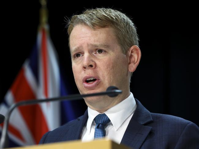 WELLINGTON, NEW ZEALAND - SEPTEMBER 02:  Minister for COVID-19 Response Chris Hipkins speaks at a news conference at Parliament on September 02, 2021 in Wellington, New Zealand. COVID-19 lockdown restrictions have eased across New Zealand with all regions except Auckland and Northland now at Alert Level 3. Auckland will remain at Level 4 until Tuesday 14 September, while Northland will move to Level 3 at 11:59 pm on Thursday providing wastewater tests come back clear. (Photo by Hagen Hopkins - Pool/Getty Images)