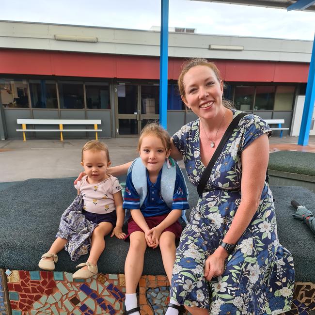 Azlyn Passmore’s first day at Jingili Primary School. Picture: Zoe Passmore