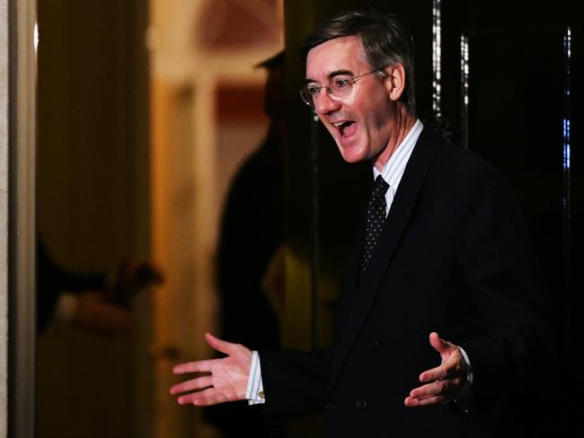 LONDON, ENGLAND - JULY 24: Conservative MP Jacob Rees-Mogg arrives at Downing Street on July 24, 2019 in London, England. Boris Johnson took the office of Prime Minister of the United Kingdom of Great Britain and Northern Ireland this afternoon and immediately began appointing new Cabinet Ministers. Former Foreign secretary and leadership rival Jeremy Hunt returns to the back benches, along with Liam Fox, Jeremy Wright, Penny Mordaunt and Karen Bradley. (Photo by Leon Neal/Getty Images)