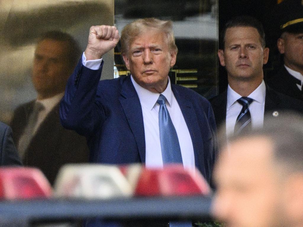 Donald Trump outside Trump Tower in New York earlier this year. Picture: AFP