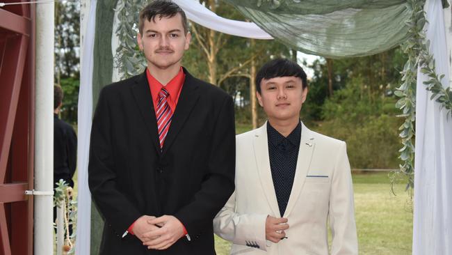 Jared Webster and Eugene Giango at the Gympie State High School Formal 2022.