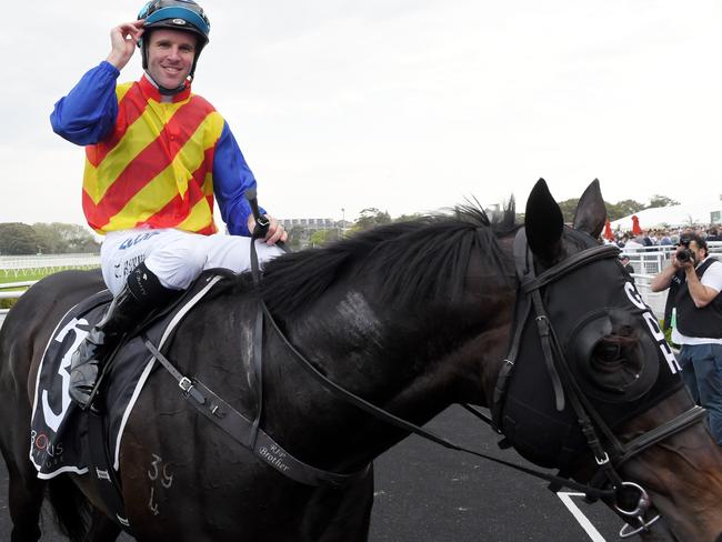 Berry returns to scale after riding Pierata to victory.