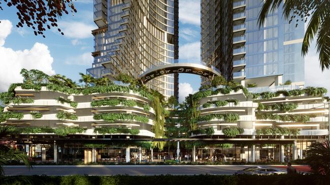 Artist impression of the Orion Towers proposed for Surfers Paradise