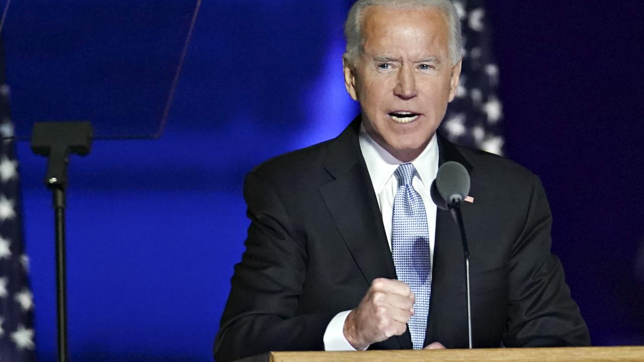 Joe Biden was declared the winner of the election by US media. Picture: Sarah Silbiger/Bloomberg via Getty Images