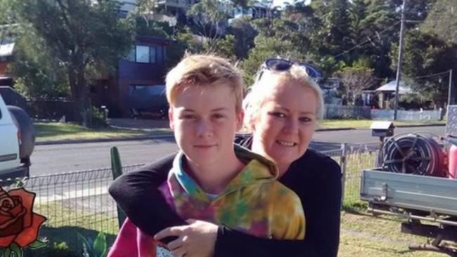 Jasey Grant with his mother Erryn.