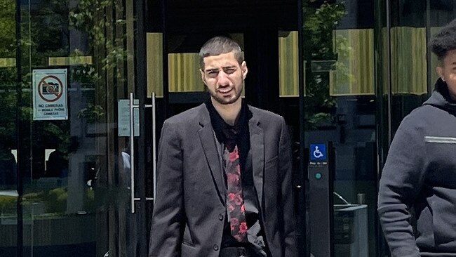 Ameen Hamdan leaves the ACT Law Courts after he was sentenced over a crash that claimed the life of his 16-year-old girlfriend. Picture: Julia Kanapathippillai