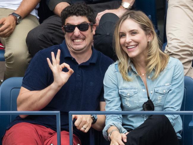 Jason Biggs and Jenny Mollen seen at USTA Billie Jean King National Tennis Center on September 9, 2016 in the Queens borough of New York City. Picture: Getty