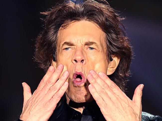 ADELAIDE, AUSTRALIA - OCTOBER 25: Mick Jagger of The Rolling Stones perform live at Adelaide Oval on October 25, 2014 in Adelaide, Australia. (Photo by Morne de Klerk/Getty Images)