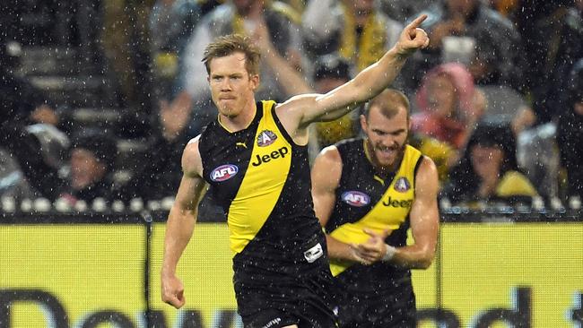 Jack Riewoldt starred in the first term for Richmond against Melbourne at the MCG.
