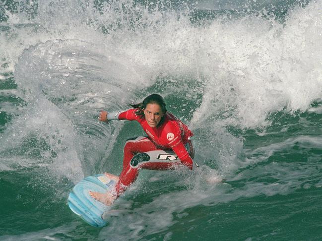 Trudy Todd pictured competing in the Sunsmart Classic at Bells Beach.