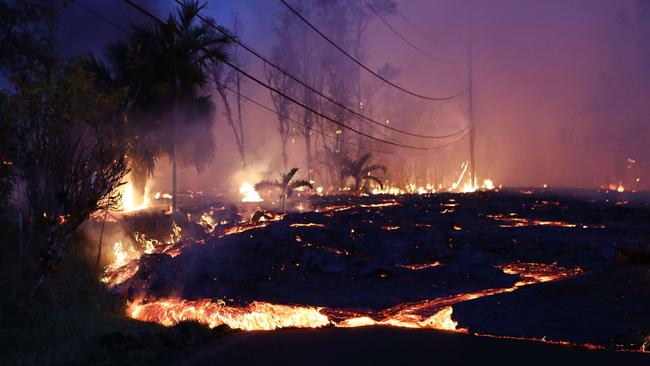 Lava from Hawaii’s Kilauea volcano. Picture: AFP