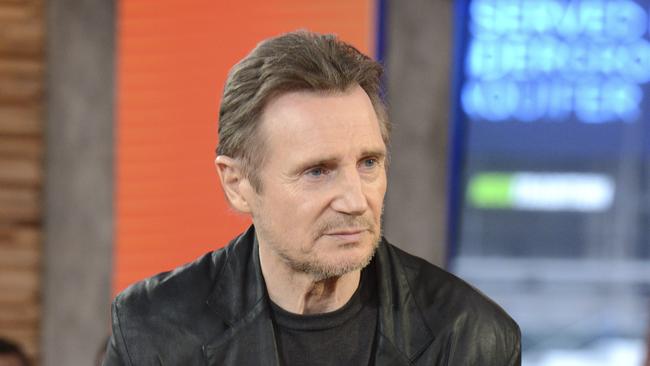 This image released by ABC shows Irish actor Liam Neeson on "Good Morning America," Tuesday, Feb. 5, 2019, in New York. The 66-year-old actor appeared on the morning program one day after he told an interviewer that he had violent thoughts about killing a black person after learning nearly 40 years ago that someone close to him had been raped. Neeson says he's not a racist. The actor, who was promoting the revenge film "Cold Pursuit," says we need to talk about these things because bigotry and racism exist. (Lorenzo Bevilaqua/ABC via AP)