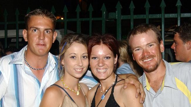 Phil Rogers, Skye Berry, Kristy Imms & John Smith on Flinders Street East Pic Bryan Lynch AD236029