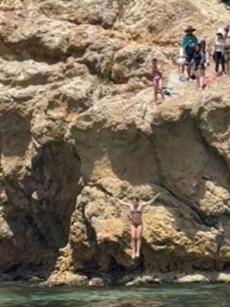 The 12-year-old jumped off the popular cliffs during low tide. Picture: 9News