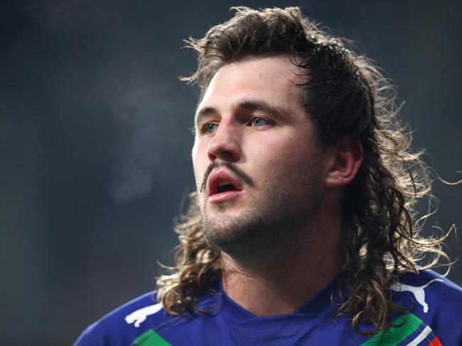 SYDNEY, AUSTRALIA - JULY 15:  Josh Curran of the Warriors looks on during the round 18 NRL match between the Parramatta Eels and the New Zealand Warriors at CommBank Stadium on July 15, 2022, in Sydney, Australia. (Photo by Jason McCawley/Getty Images)