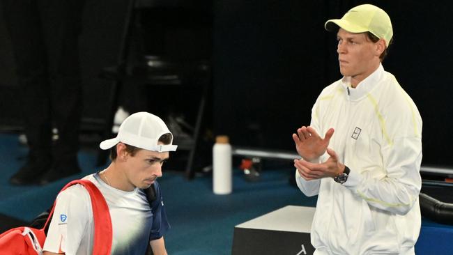 De Minaur is now winless in 10 matches against Sinner. Picture: AFP