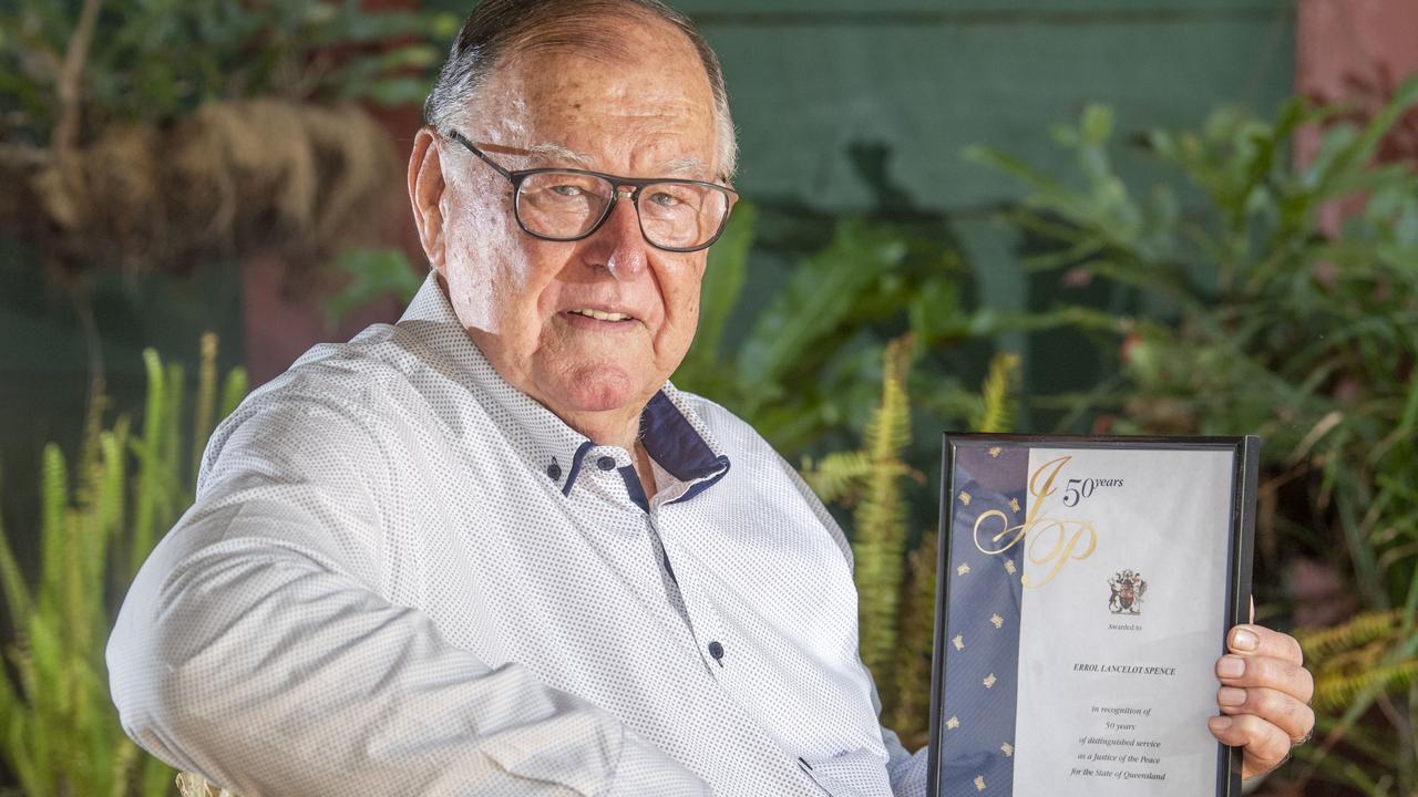 Errol Spence awarded special recognition after serving as a JP for 50 years. Thursday, December 8, 2022. Picture: Nev Madsen.