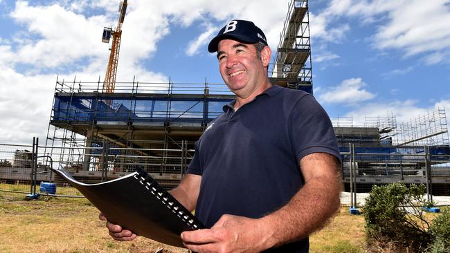 Co-founder Clayton Williams pictured during construction of the Sports Hub at Kawana.