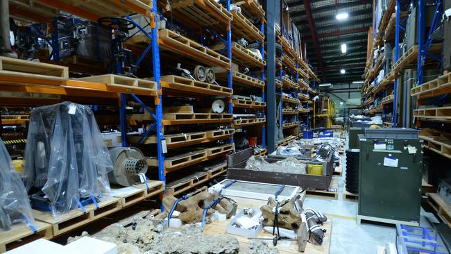 Some of the storage shelves at the Moreland Annexe. Picture: Craig Hughes