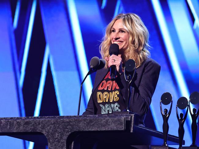 Julia Roberts urged women to vote and to keep their choice private. “What happens in the booth stays in the booth,” she said. Picture: Getty Images