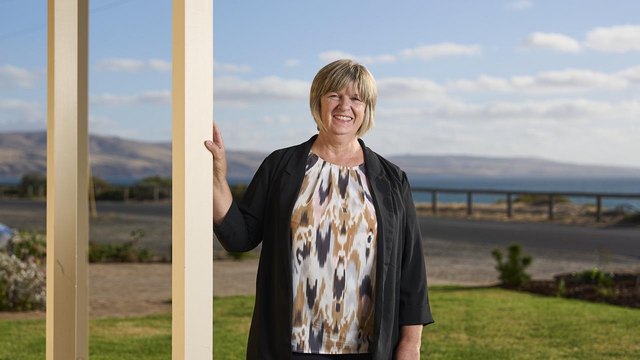 Century 21 South Coast owner, Shelley Bezuidenhout outside a holiday home in Aldinga Beach. Picture: Matt Loxton