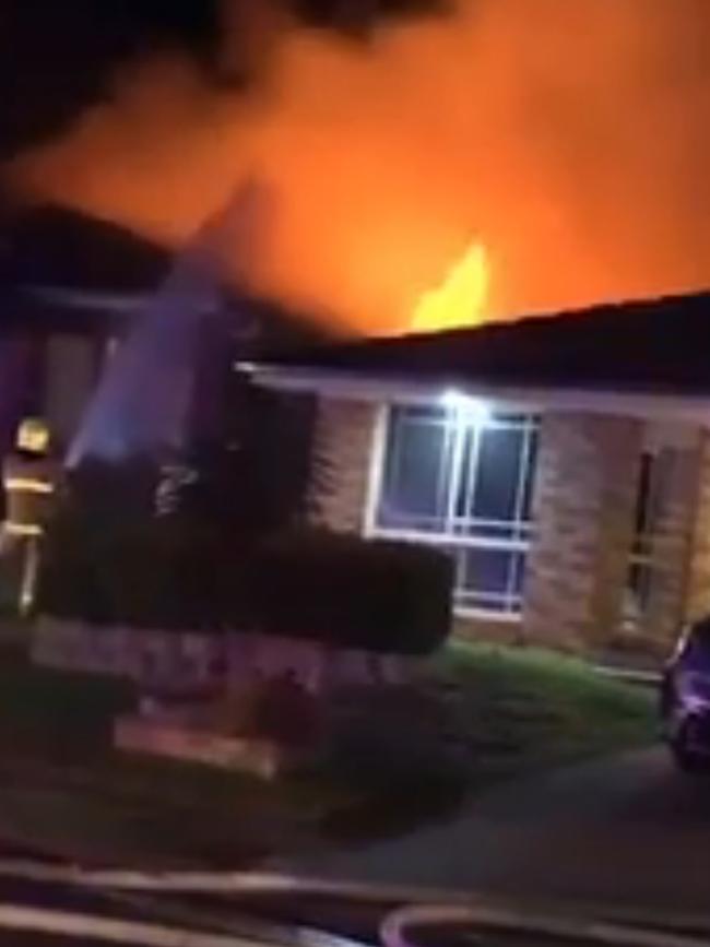 Police are investigating the cause of the blaze. Picture: Seven News