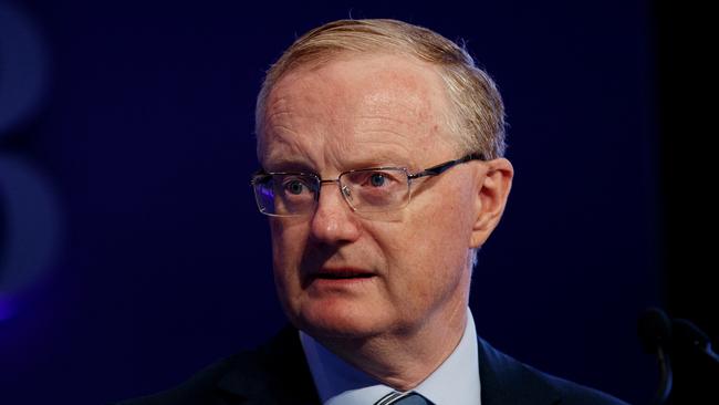 SYDNEY, AUSTRALIA - NewsWire Photos MARCH 8, 2022:  Governor, Reserve Bank of Australia, Philip Lowe during his keynote address at the 2023 AFR Business Summit in Sydney. Picture: NCA NewsWire / Nikki Short