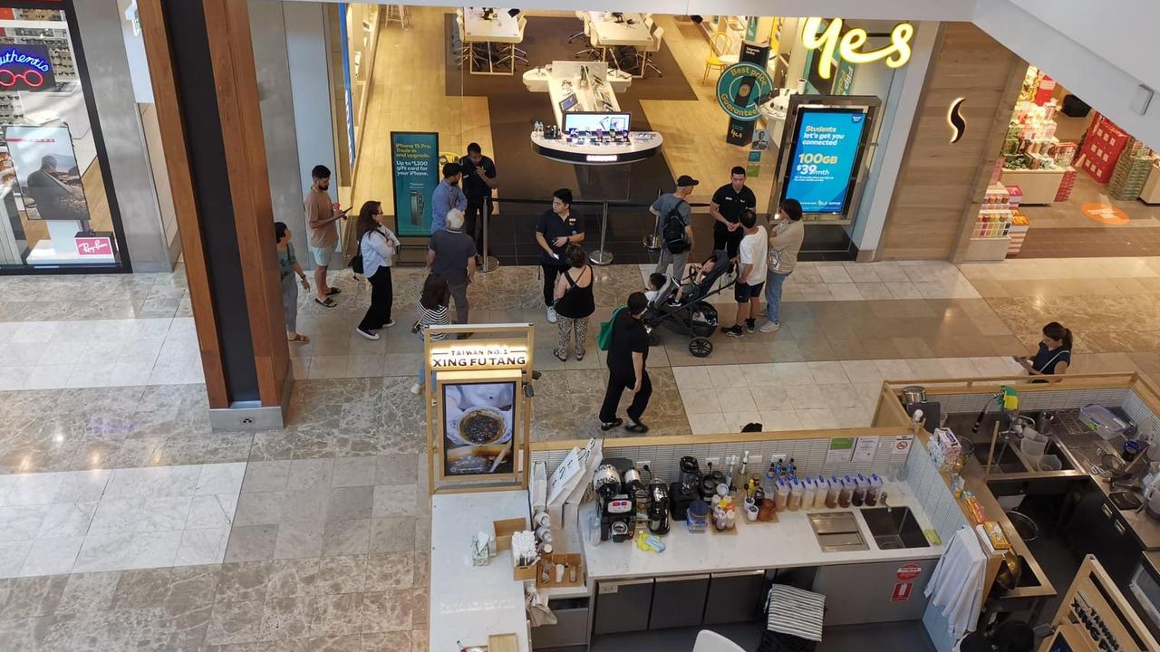 The Doncaster Optus store on Wednesday. Picture: Supplied