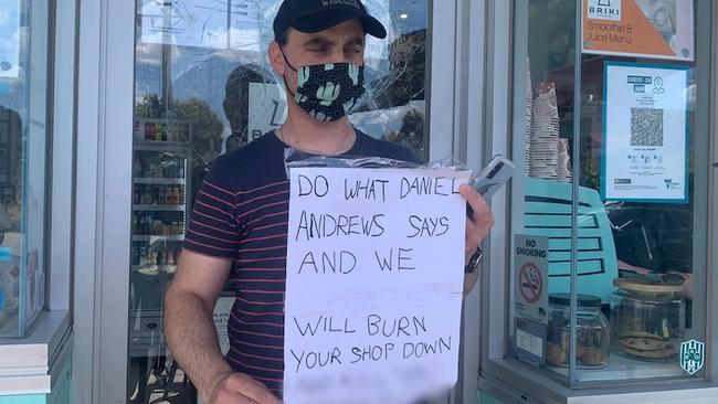 Briki cafe owner Symeon Kandias in Thornbury. Picture: ABC News