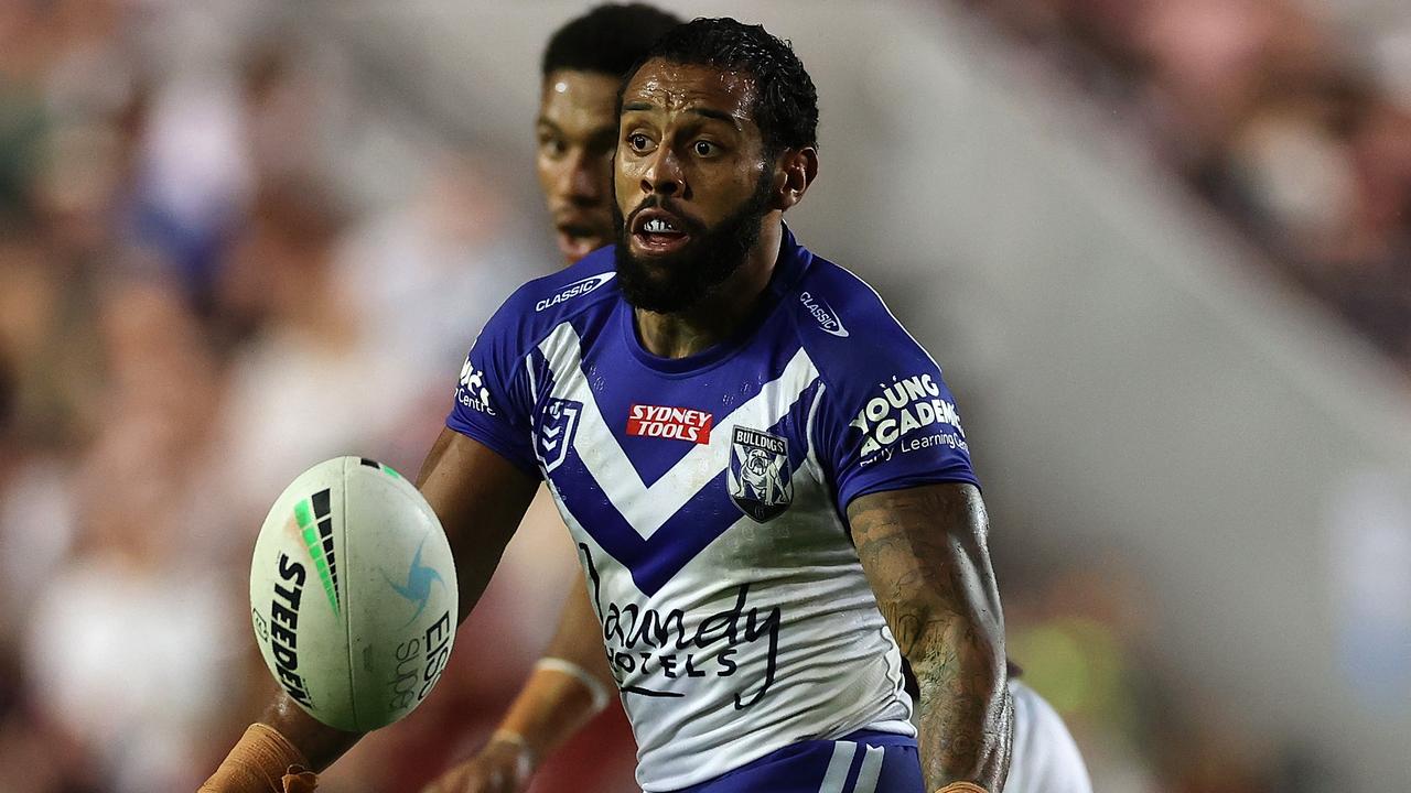 Josh Addo-Carr is still chasing his first try at the Bulldogs. Picture: Cameron Spencer/Getty Images