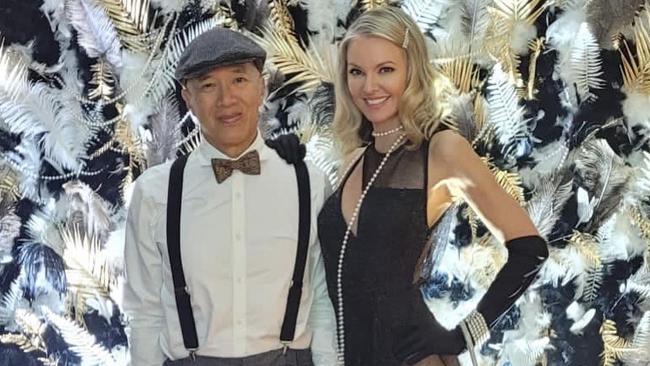 Dr Teo and Ms Griffiths at a Great Gatsby party. Source: Instagram