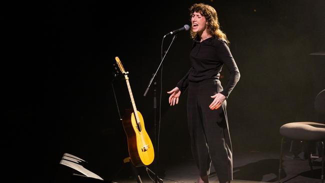 Aldous Harding mesmerised with her short set. Picture: Daniel Boud