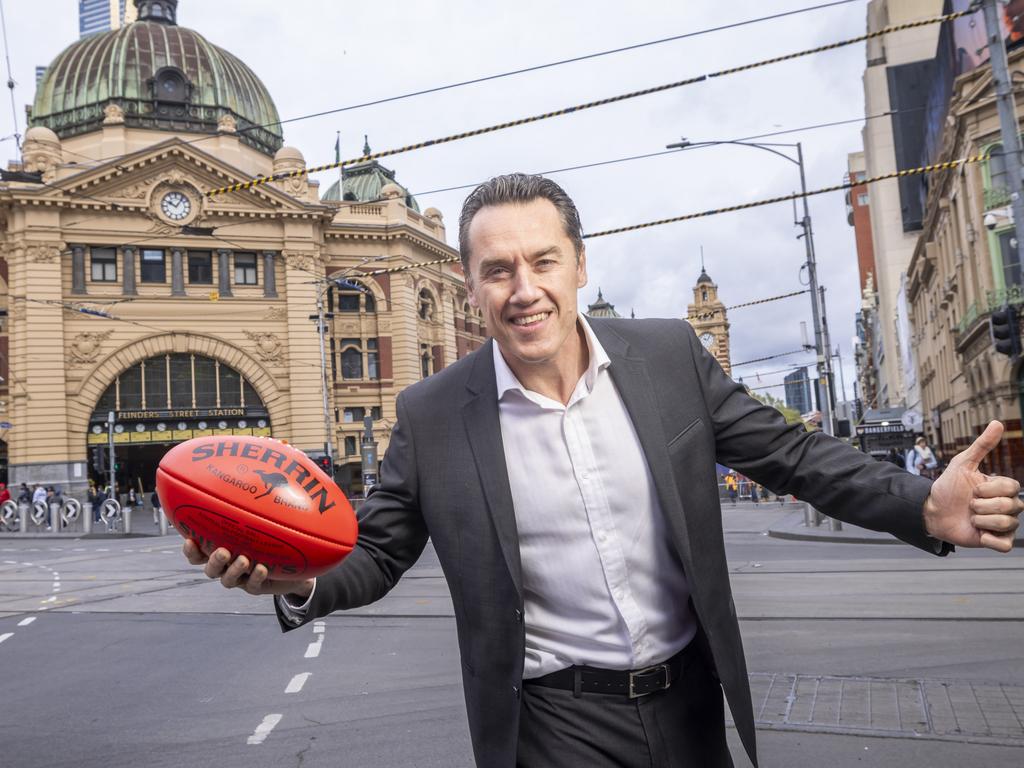 Former Carlton star Anthony Koutoufides at least promises to order council employees — and there are thousands of them — back to their desks. Picture: Wayne Taylor