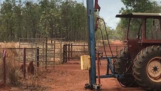 A worker on a Katherine cattle station lost their arm after it was crushed while using a post driver attached to a tractor. Picture: Supplied