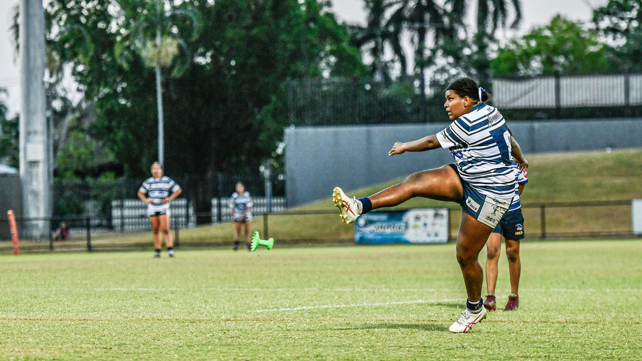 Ellie Niki of the Darwin Brothers against the Litchfield Bears in the 2023 NRL NT prelim final. Picture: Pema Tamang Pakhrin