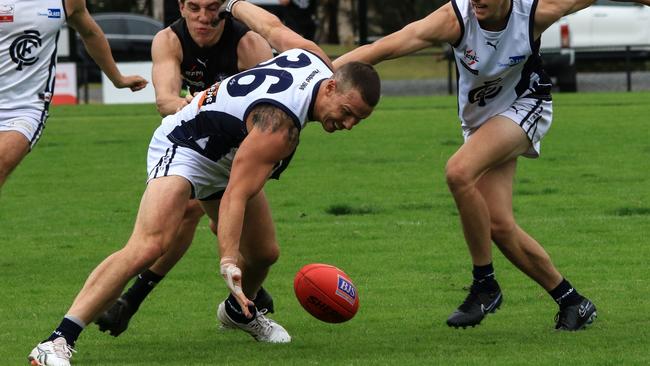 EFNL 2024: Croydon playing-coach Rhett Jordon. Picture: Davis Harrigan