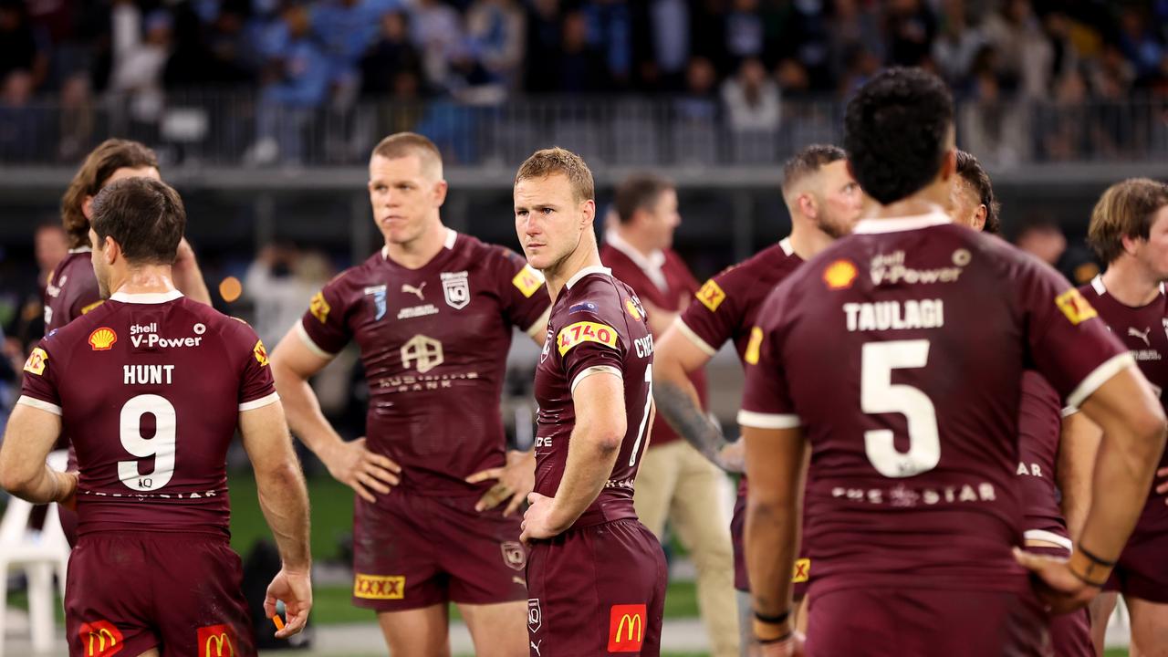 History shows the Maroons always turn up at Suncorp deciders. Picture: Getty Images.