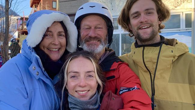 Georgina Coventry (middle bottom) pictured with family on a recent holiday. Picture: GoFundMe