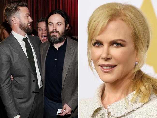 Nicole Kidman, Matt Damon, Justin Timberlake and Casey Affleck at the 89th Annual Academy Awards Nominee Luncheon at The Beverly Hilton Hotel on February 6, 2017 in Beverly Hills, California. Picture: AP/Getty