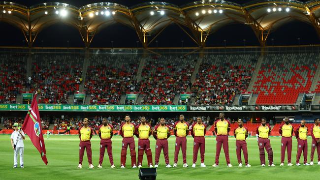 The West Indies attracted a small crowd on the Gold Coast. Picture: Chris Hyde/Getty Images