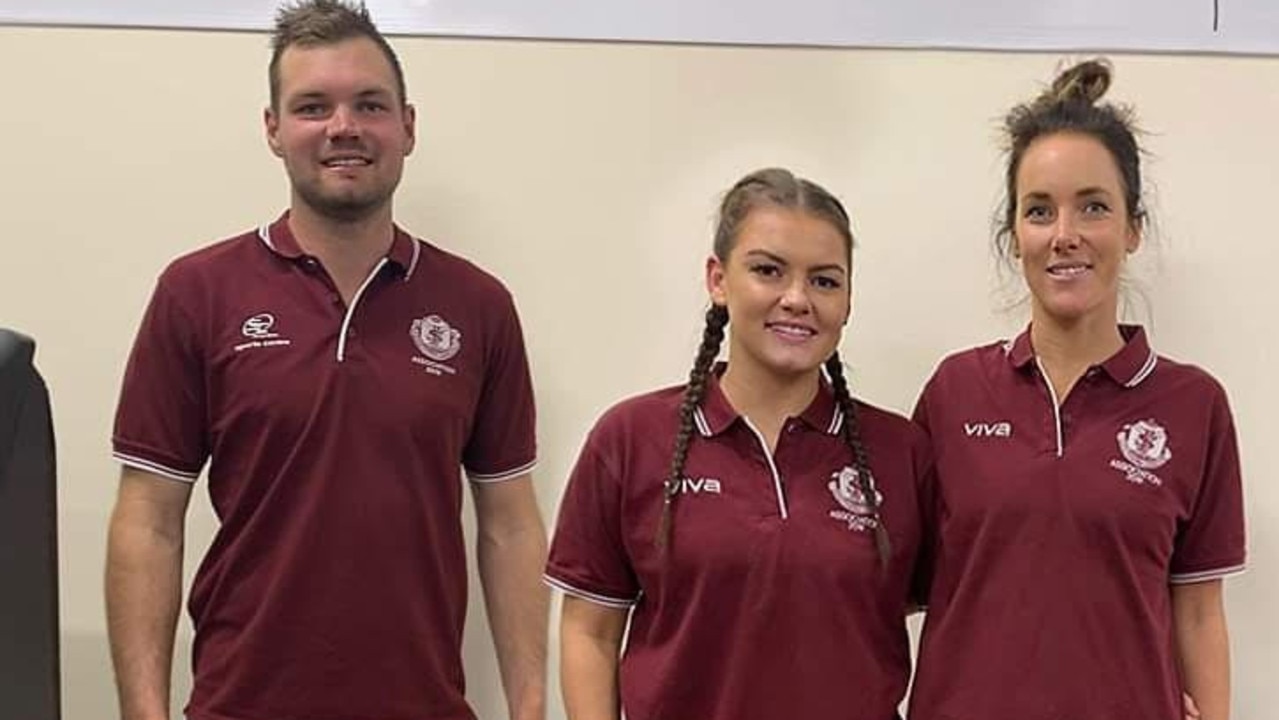 SFL skipper Michael Galley with his twin SFL women's captain Kate Galley and older sister Jaime Norup. Picture: Supplied