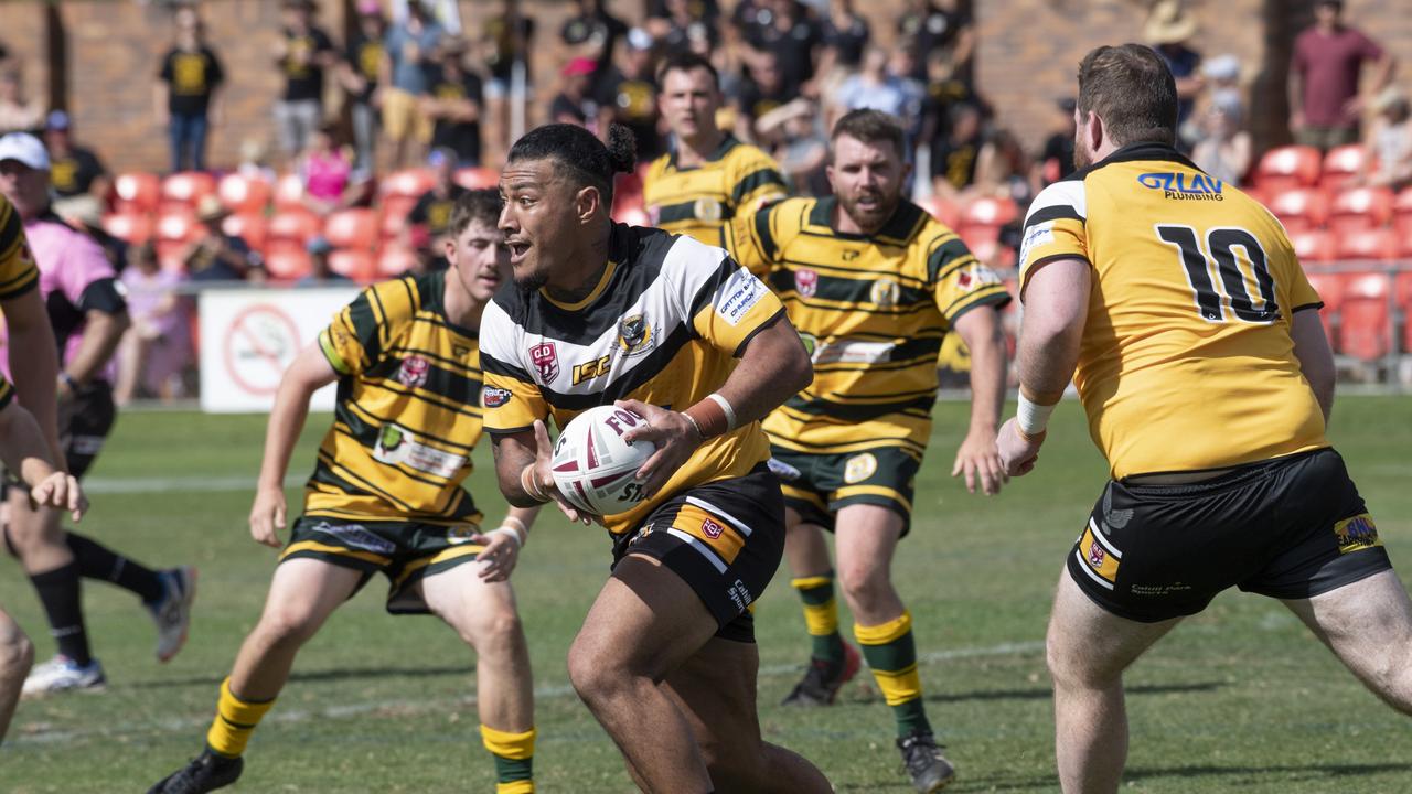 George Tavita for Gatton. Gatton vs Wattles. 2021 TRL reserve grade final. Sunday, September 19, 2021. Picture: Nev Madsen.